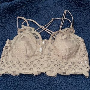 Never worn brown Zenana lace bralette